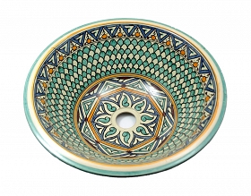 Taza - Hand painted moroccan design sink  