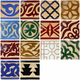 Carved zellige tiles