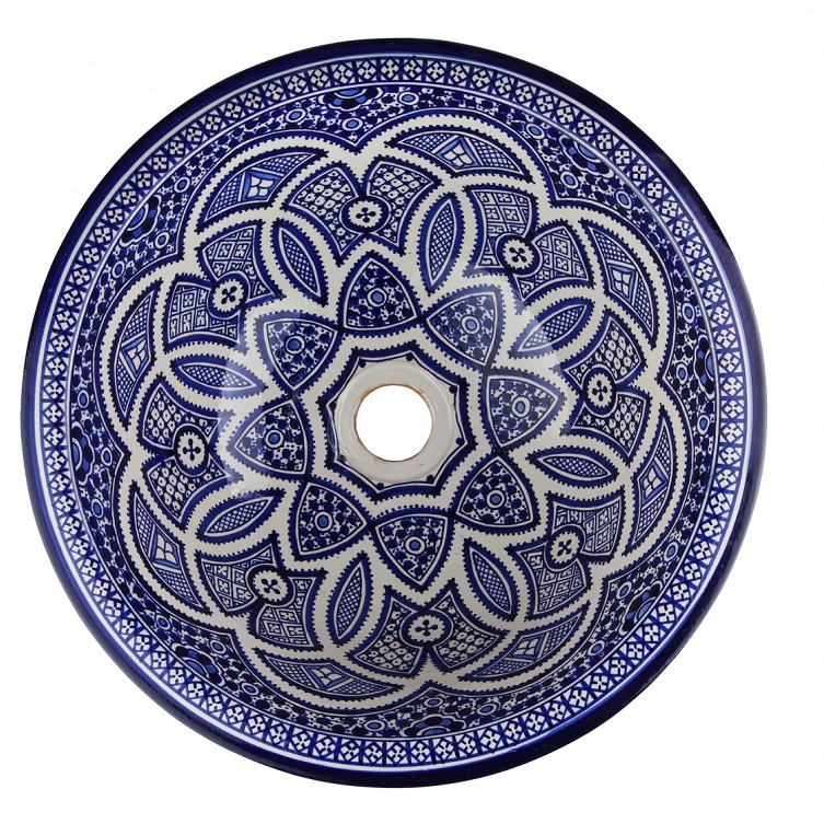 Fati Hand Painted Sink With Morocco