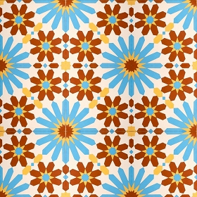Rosa - Oriental cement floor tiles   