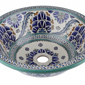 Sishia - Blue Pottery Sink from Morocco