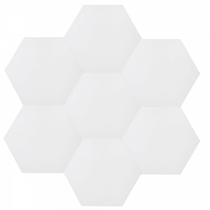 White monocoloured cement tiles