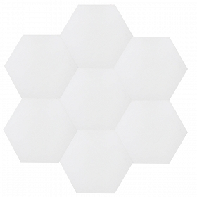 White monocoloured cement tiles
