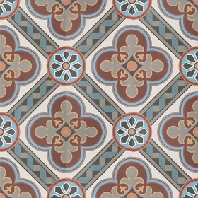 Begonia - Oriental cement floor tiles   